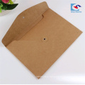 customize logo printed brown kraft file paper packaging bag